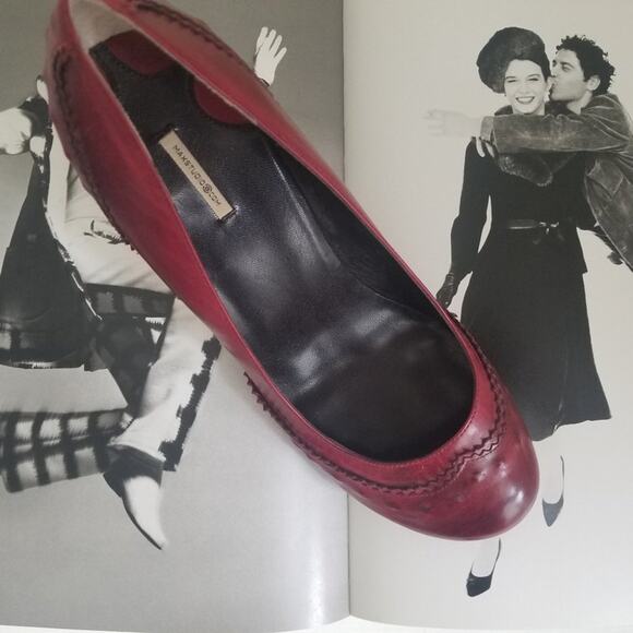 MAX STUDIO Burgundy Pump Heels Size 9.5 - Picture 4 of 10